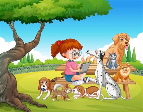 Free Vector Scene With Many Children In The Park