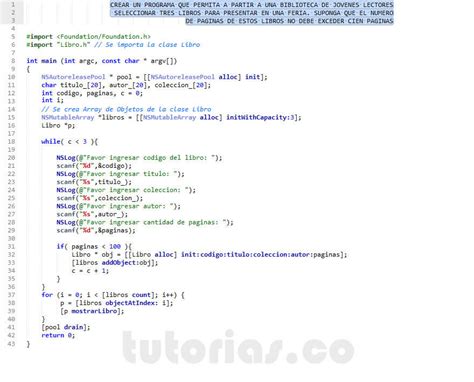 Poo Objective C Aplicacion Clase Libro Tutorias Co