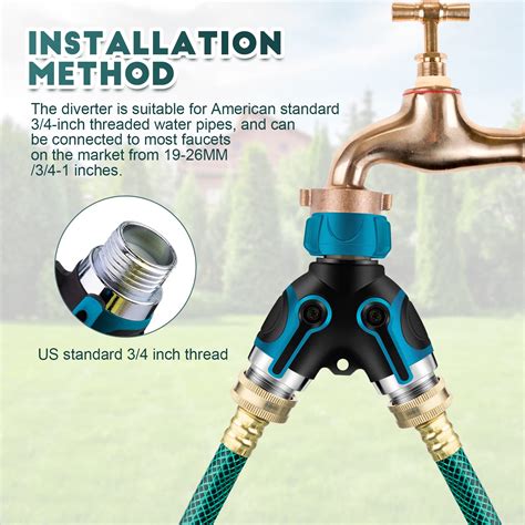 Snapklik Pcs Garden Hose Splitter Way Heavy Duty Metal Water