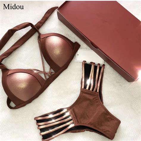 Aliexpress Buy Midou Sexy Hollow Out Swimsuit Backless Bathing