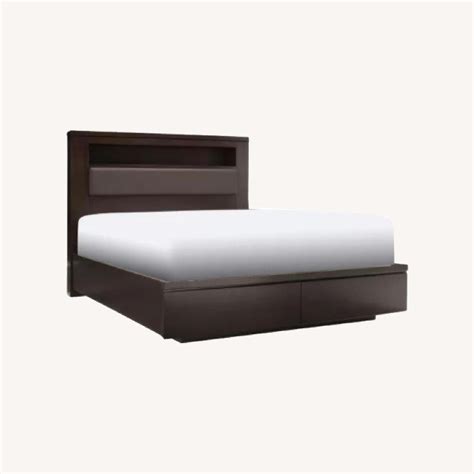 Raymour Flanigan Leather Storage Platform Bed AptDeco