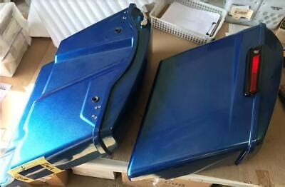 Os D Advanblack Daytona Blue Dual Cut Stretched Saddlebag For