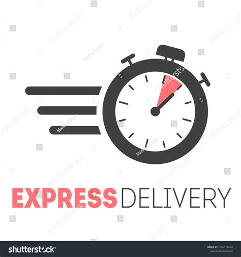 Express Delivery Logo Template Timer Icon Stock Vector Royalty Free