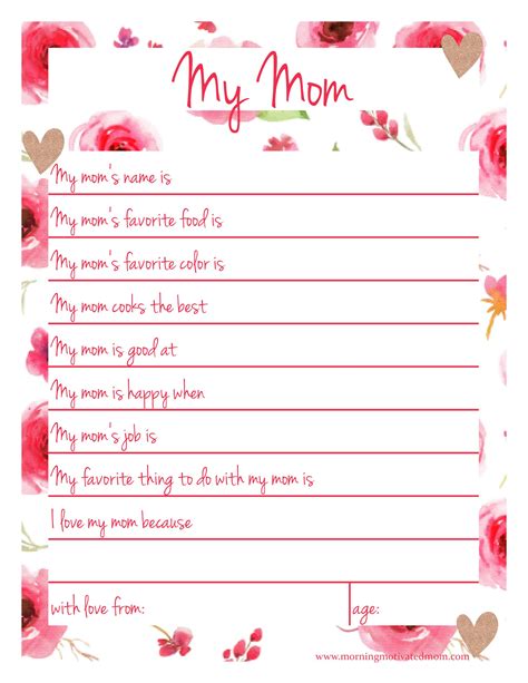 All About Mom Printable - Free coloring pages to print