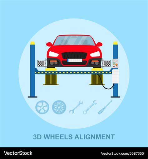 wheels alignment royalty  vector image vectorstock