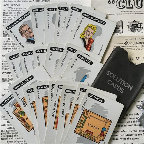 CLUE Game Pieces / 30 Pc. Vintage Clue Game Pieces / Clue | Etsy