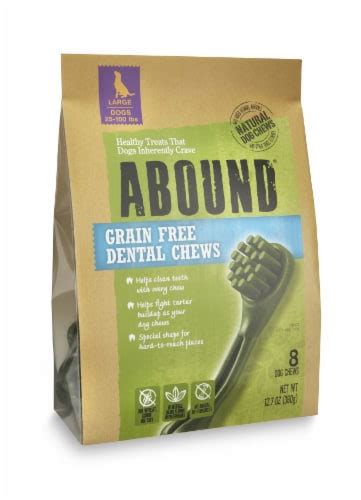 ABOUND® Grain Free Large Dental Chews Dog Treats, 8 ct - QFC