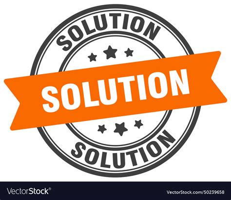 solution stamp label  transparent royalty  vector