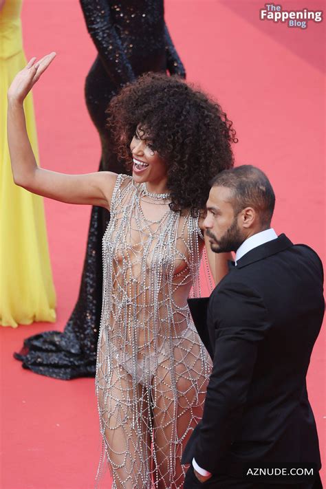Leila Depina Flashes Her Sexy Nude Tits At Cannes Red Carpet AZNude