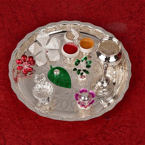 Pure Silver Puja Thali Set Big Ubicaciondepersonas Cdmx Gob Mx