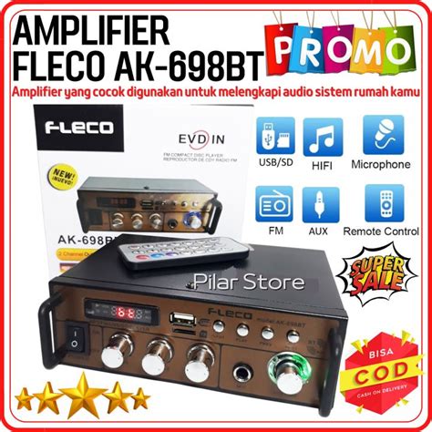 Amplifier Bluetooth FLECO AK 698BT Ampli Mini Suara Mantap Amplifier