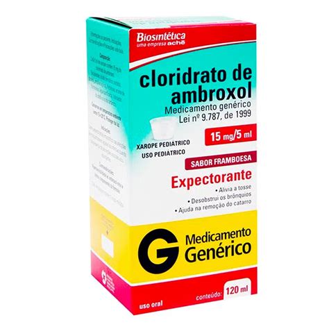 Cloridrato de Ambroxol 3Mg Ml Xarope 120Ml Genérico