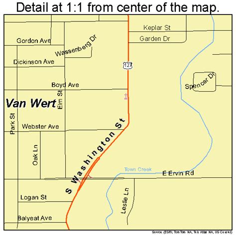 van wert ohio street map