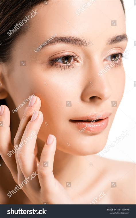 Beautiful Naked Woman Perfect Skin Touching Stock Photo Shutterstock