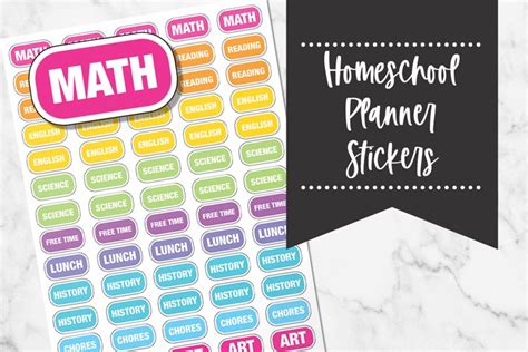 homeschooling planner stickers