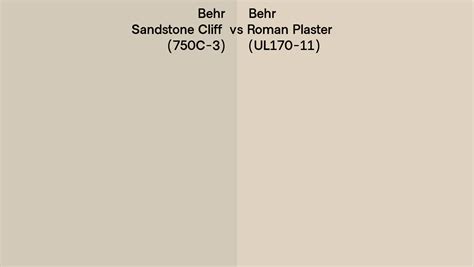 Behr Sandstone Cliff Vs Roman Plaster Side By Side Comparison