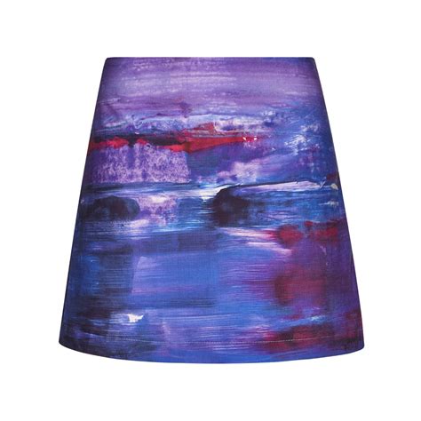 Blue Nude Women S Pink Purple Passiflora Purple Cotton Hemp Miniskirt In Pink Purple ModeSens