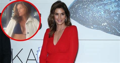 Year Old Cindy Crawford Is Breathtaking In Bedroom Lingerie Photo