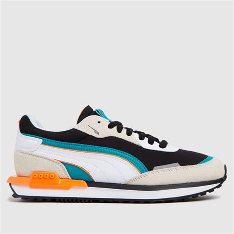 PUMA Black & Grey City Rider Trainers - Trainerspotter