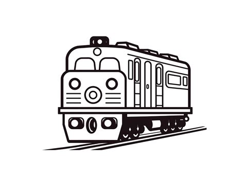 Cool Freight Train Drawing To Color - Coloring Page