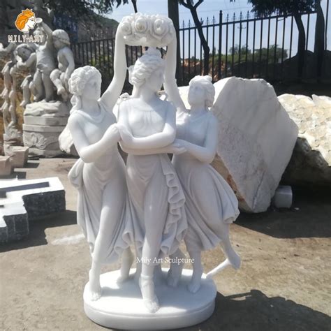 Exquisite Classic Stone Greek Marble Statue Nude Woman Art Three Graces Sculpture Marble