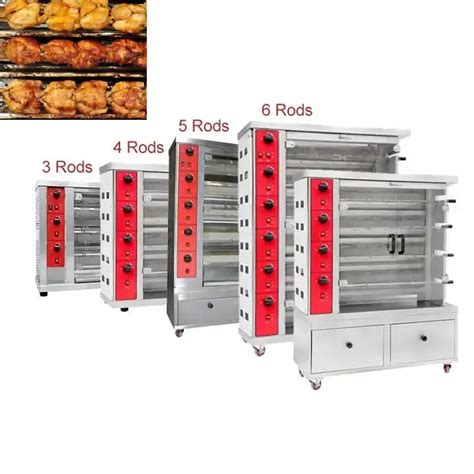 Commercial Stainless Steel Vertical Rotisserie Oven 15 45 Chicken Gas ...