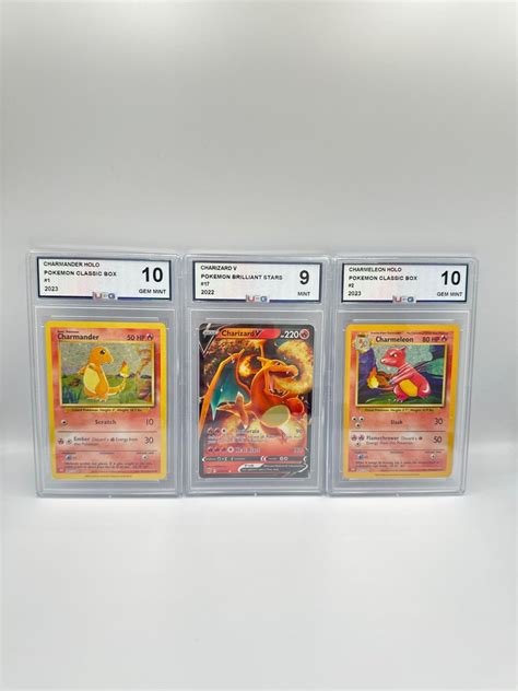 Wotc Pokémon 3 Graded Card Charizard V And Charmander Holo