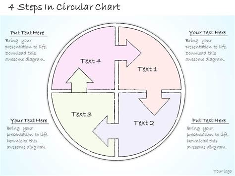 1814 Business Ppt Diagram 4 Steps In Circular Chart Powerpoint Template