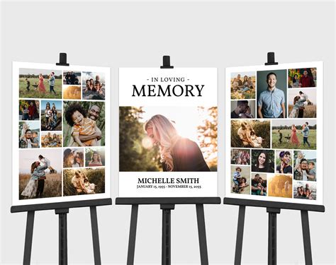 diy funeral photo collage 12
