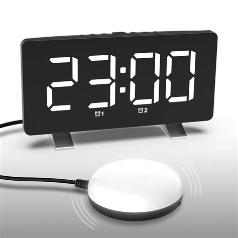 Vibrating Alarm Clock for Heavy Sleepers and Deaf Hearing Impaired ...