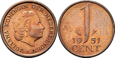 NumisBids Schulman B V Auction 358 Lot 1183 1 Cent 1951 Hoofd Naar