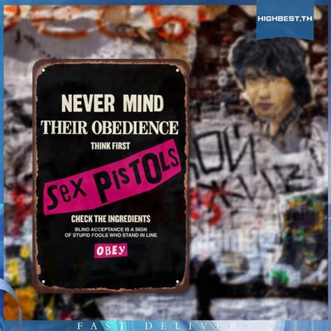 Highbest th Vintage Metal Plate Sex Pistols Band ภาพวาดเหลกสเหลยม Wall Art 20x30 ซม