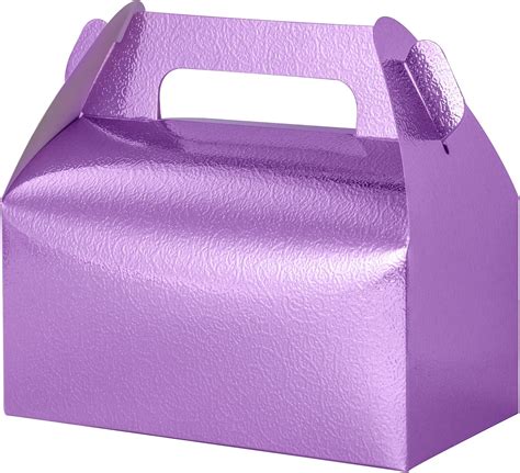 Unicopak 30 Pcs Glossy Purple Gable Treat Boxes Party Favor Boxes