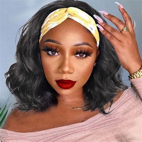 Amazon LEOSA Body Wave Headband Wig Loose Deep Wave Wig For Black