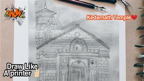 Kedarnath Drawing How To Draw Kedarnath Temple Lord Shiva Satya