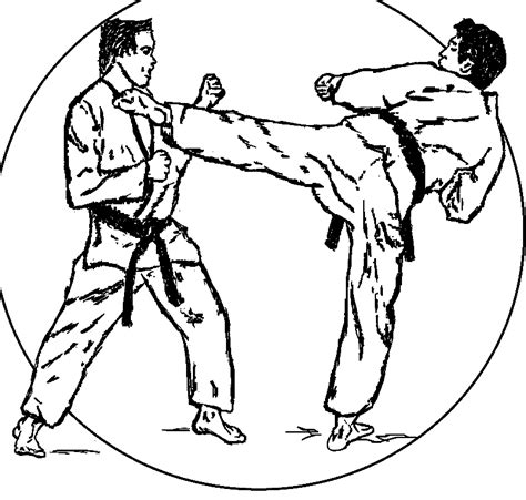 Dibujo De Hombres De Artes Marciales Para Colorear Dibujos Para