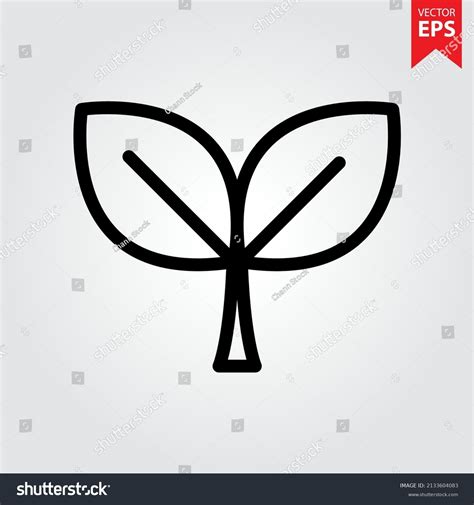 plant leaves icon leaf symbol ecology stock vector royalty
