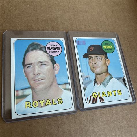 Topps Chuck Harrison Ron Herbel Vintage Baseball Cards