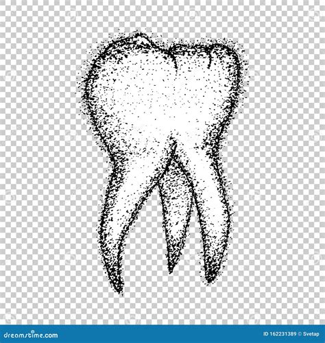 Cartoon Tooth Vector Grunge Tattoo Stock Vector - Illustration of funny ...