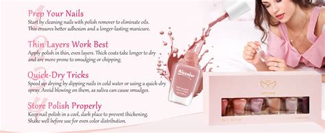 Amazon Aieenjor Nude Nail Polish Set Quick Dry Fingernail Polish