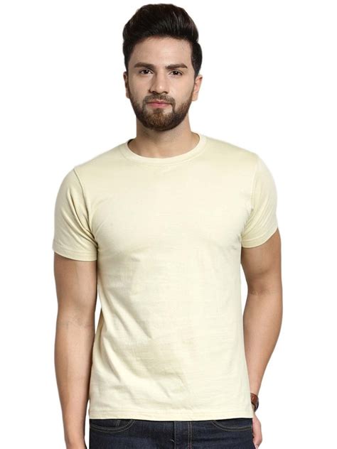 Yellow Mens Polycotton Plain T Shirt Round Neck At Rs 150 In New Delhi