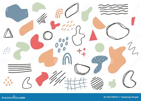 Set Of Geometric Elements Stock Vector Illustration Of Vector 243109043