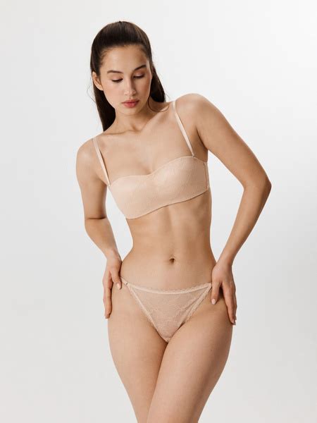 Бюстгальтер Женский Infinity Lingerie балконет размер 85C бежевый Кружево Повседневный Китай