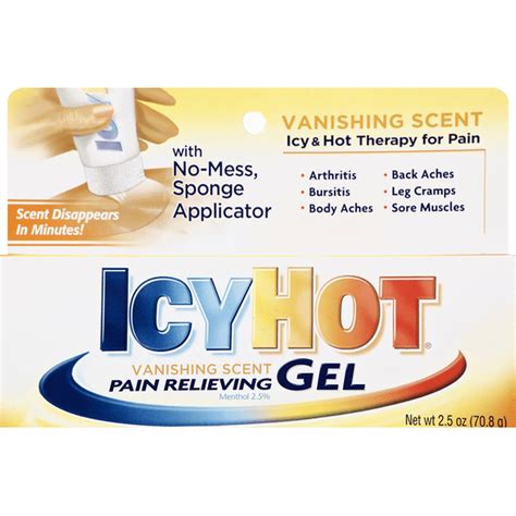 Icy Hot Pain Relieving Gel Vanishing Scent Oz Instacart
