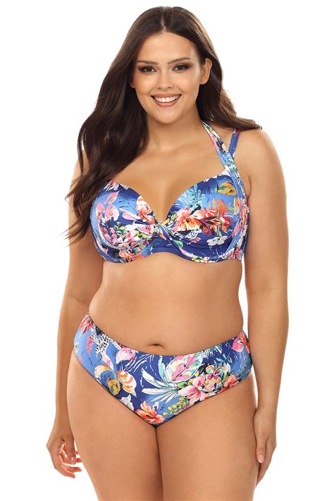 Lorin Dame Bikini Set Badeanzug Zweiteilig Blumenmuster Strand Sommer L Blau Blau Dumaldu