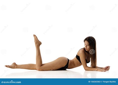 Perfect Brunette Woman With Long Naked Legs Stock Image Image Of Beautiful Model 156263363