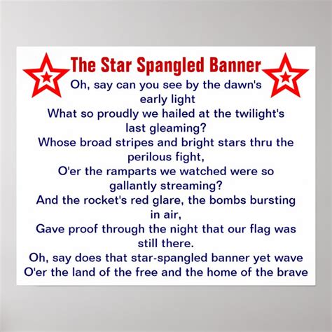 The Star Spangled Banner poster | Zazzle.com