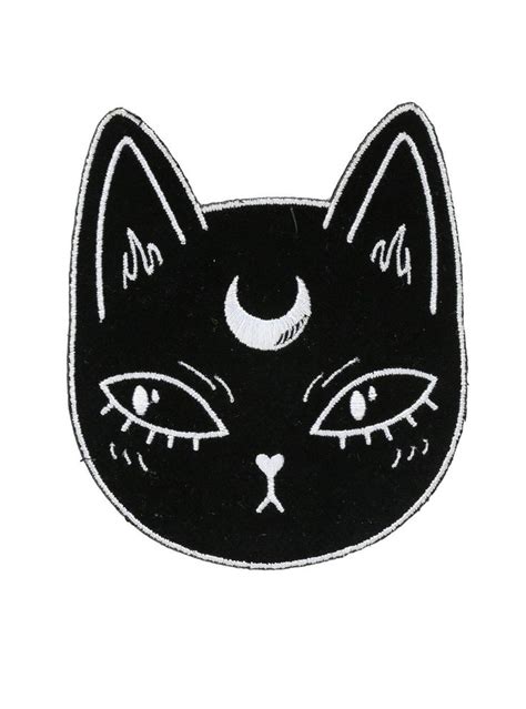Moon Cat Patch Hot Topic Cat Patch Cat Face Black Cat