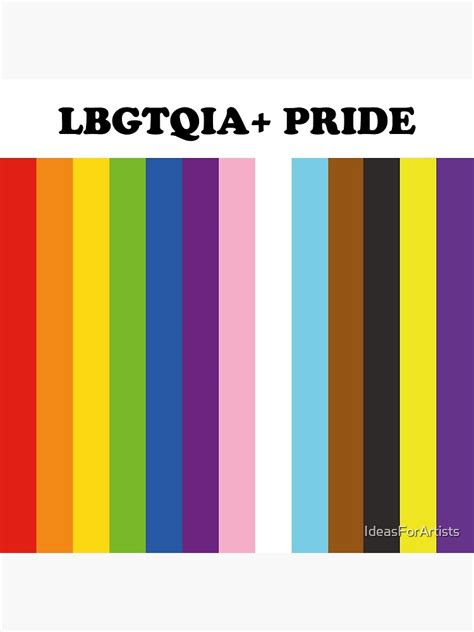 Lbgtqia Pride Intersex Inclusive Progress Rainbow Flag Poster For