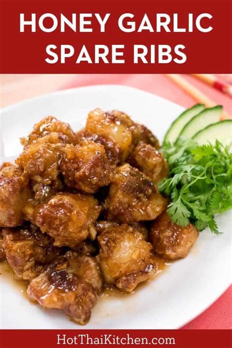 Honey Garlic Ribs Recipe And Video Hot Thai Kitchen